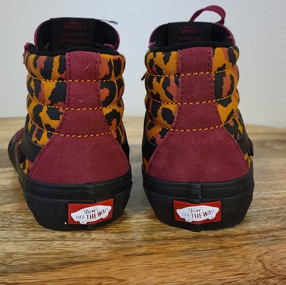 NEW Vans sk8 hi-pro leopard print M5 W6.5 - Picture 2 of 8